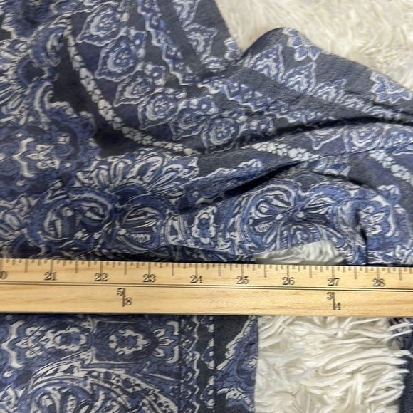 Como Vintage Blue and White Bell Sleeve Blouse - Picture 10 of 12